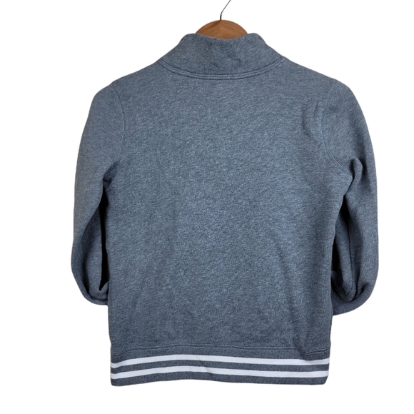 Victoria Secret PINK Grey Iconic Logo Pullover Quarter Zip Sweater Size XS - Picture 8 of 9